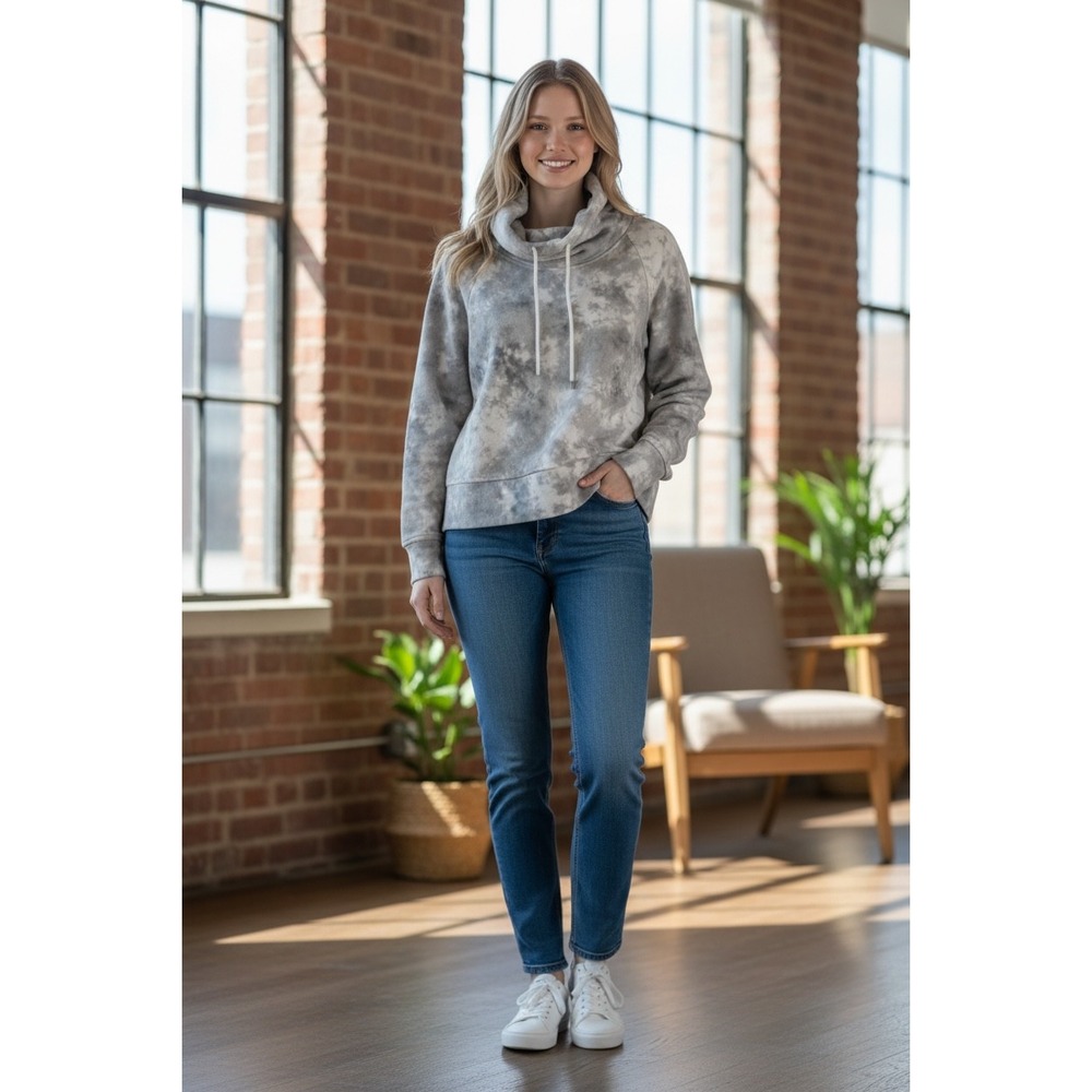 Old‎ Navy Gray Tie-Dye Women's Sweatshirt